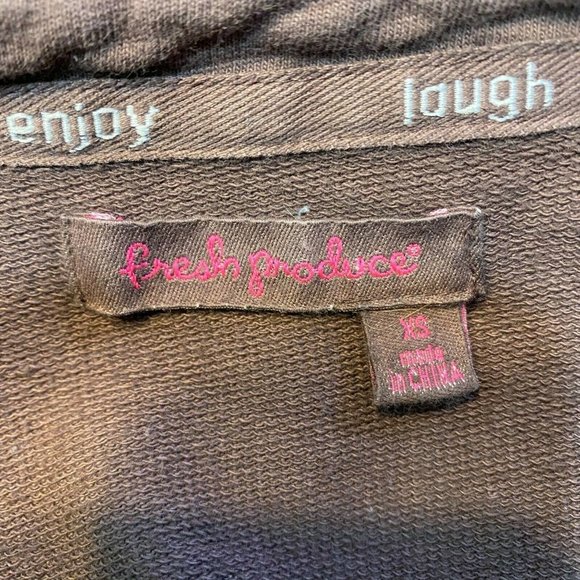 Fresh Produce Jacket XS Brown Button Up Pockets 100% Cotton Long Sleeve‎ - Picture 11 of 12